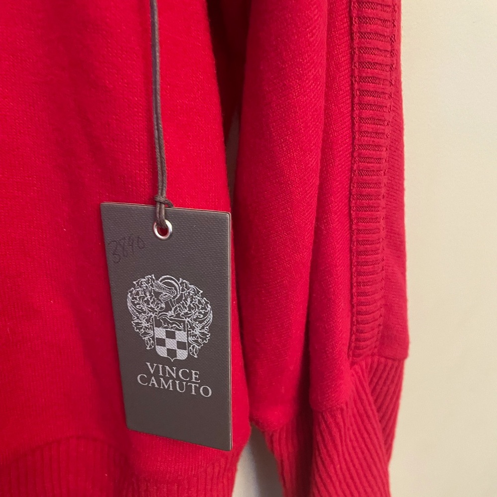 Vince camuto snap sleeve red tulip sweater - Picture 4 of 5